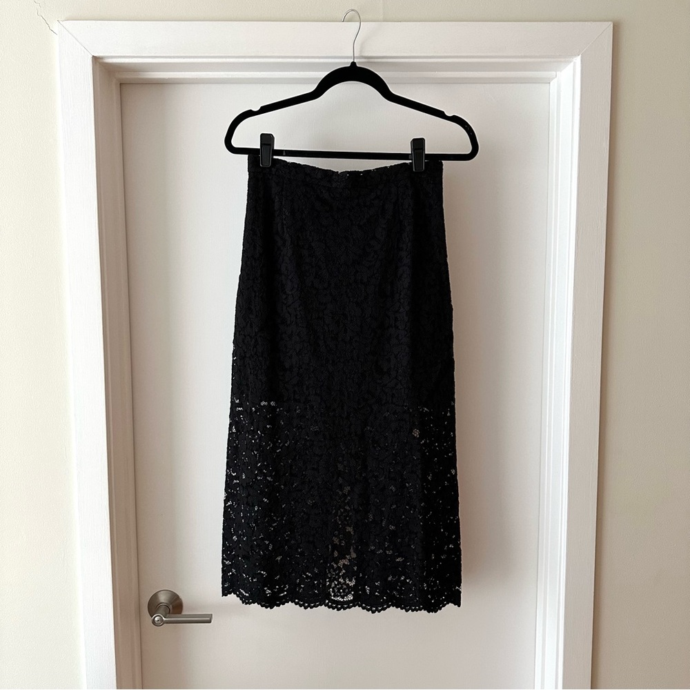 aritzia wilbur lace midi pencil skirt